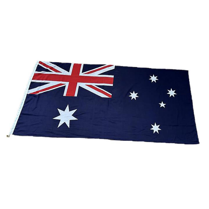 Australian Flag Heavy Duty Woven Spun Poly Australia Flag Metal Clips