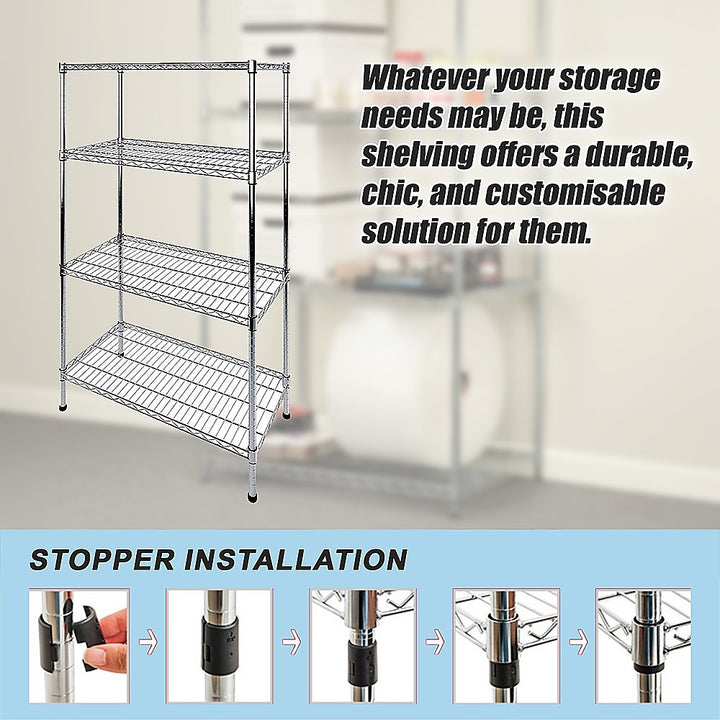 Modular Wire Storage Shelf 1200 x 450 x 1800mm Steel Shelving