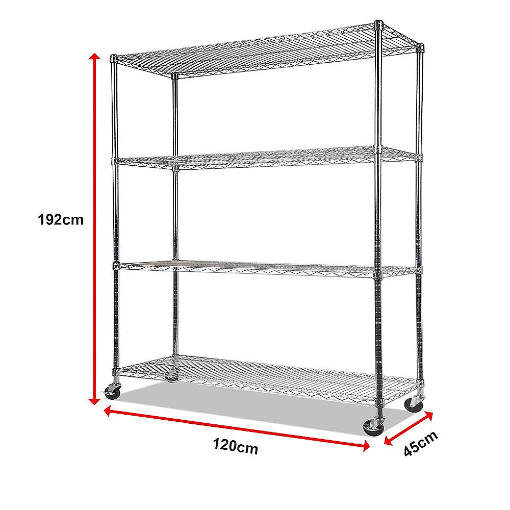 Modular Wire Storage Shelf 1200 x 450 x 1800mm Steel Shelving