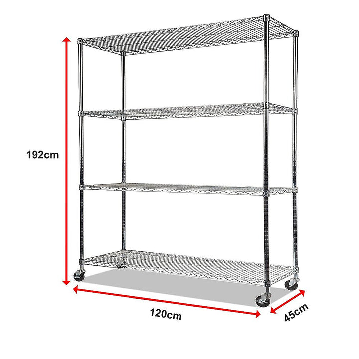 Modular Wire Storage Shelf 1200 x 450 x 1800mm Steel Shelving