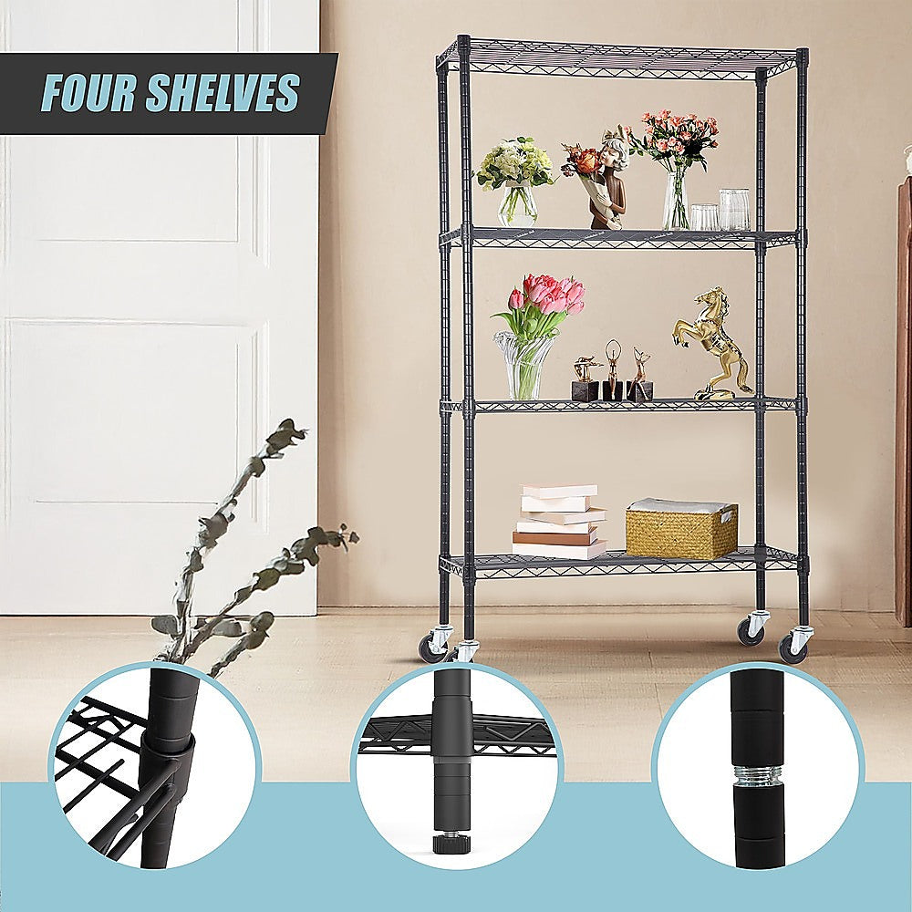 Modular Wire Storage Shelf 1200 x 450 x 1800mm Steel Shelving