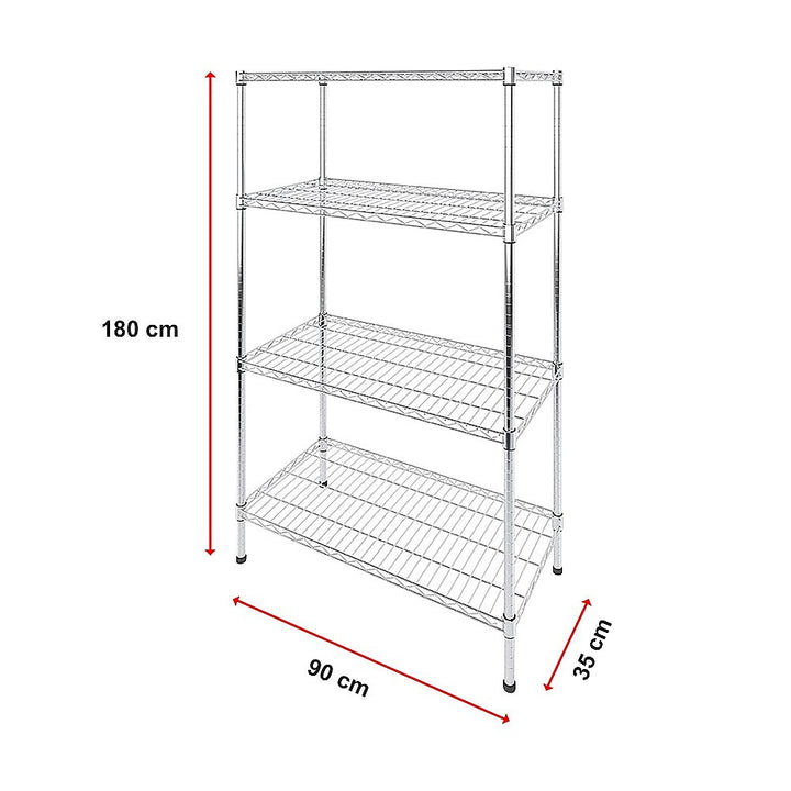 Modular Wire Storage Shelf 900 x 350 x 1800mm Steel Shelving