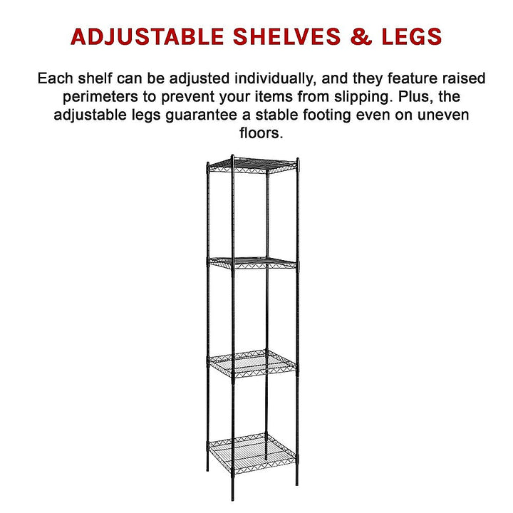 Modular Wire Storage Shelf 450 x 450 x 1800mm Steel Shelving