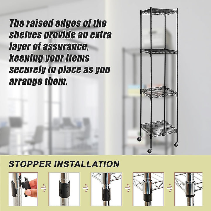 Modular Wire Storage Shelf 450 x 450 x 1800mm Steel Shelving