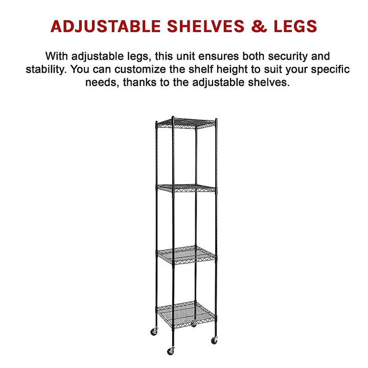 Modular Wire Storage Shelf 450 x 450 x 1800mm Steel Shelving