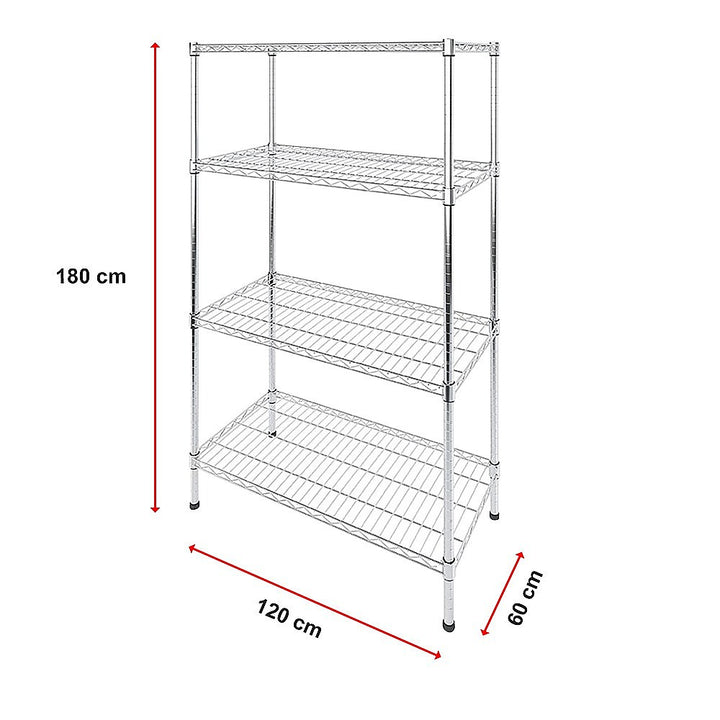 Modular Wire Storage Shelf 1200 x 600 x 1800mm Steel Shelving