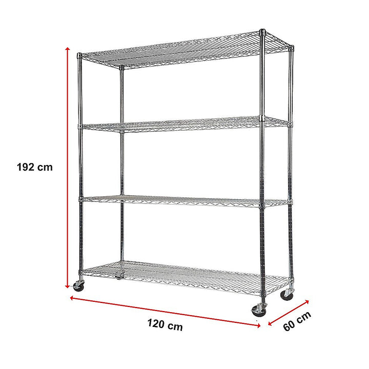 Modular Wire Storage Shelf 1200 x 600 x 1800mm Steel Shelving