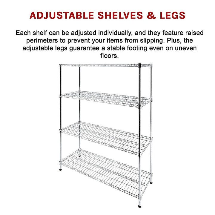 Modular Wire Storage Shelf 1500 x 350 x 1800mm Steel Shelving