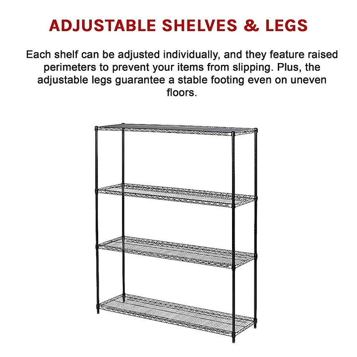 Modular Wire Storage Shelf 1500 x 350 x 1800mm Steel Shelving