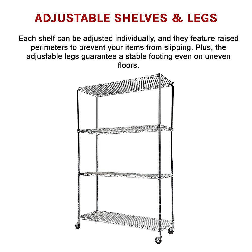 Modular Wire Storage Shelf 1500 x 350 x 1800mm Steel Shelving