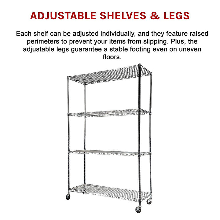 Modular Wire Storage Shelf 1500 x 350 x 1800mm Steel Shelving