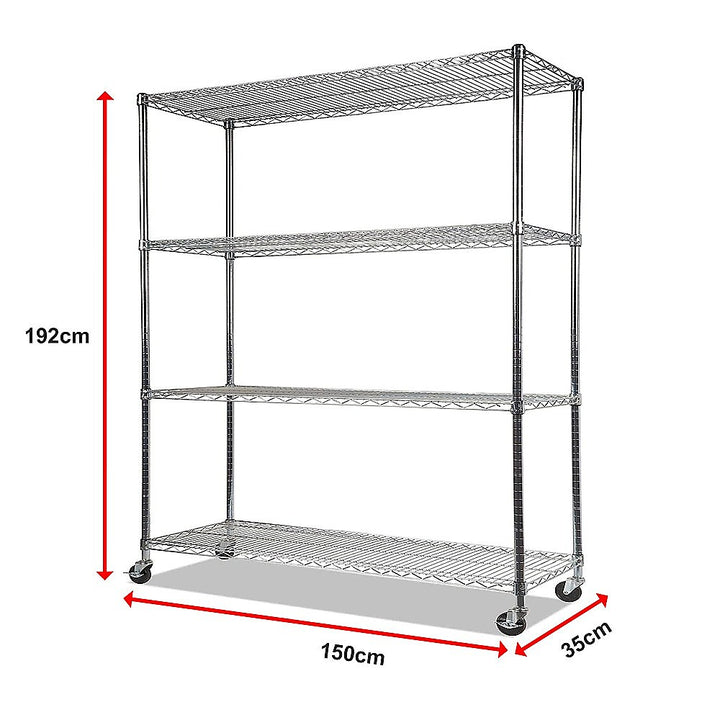 Modular Wire Storage Shelf 1500 x 350 x 1800mm Steel Shelving