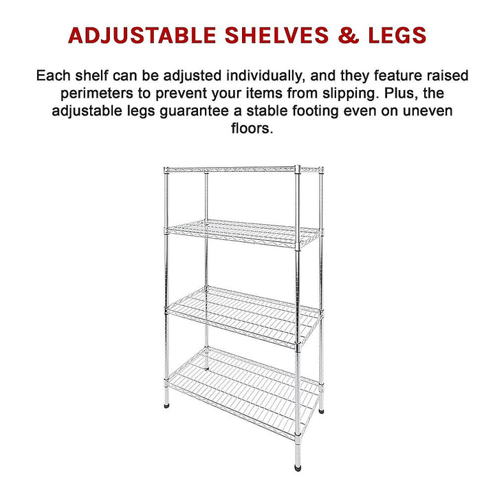 Modular Wire Storage Shelf 900 x 450 x 1800mm Steel Shelving