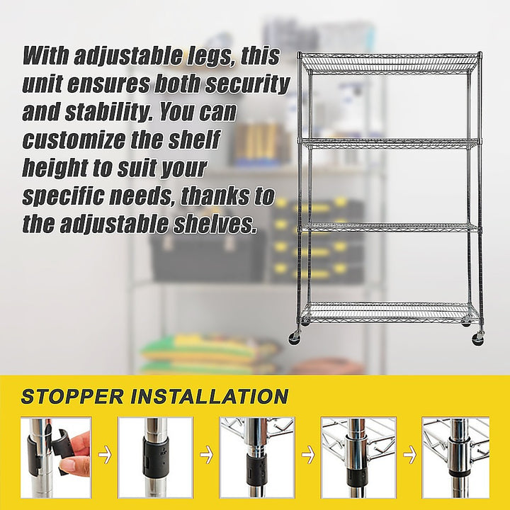 Modular Wire Storage Shelf 900 x 450 x 1800mm Steel Shelving