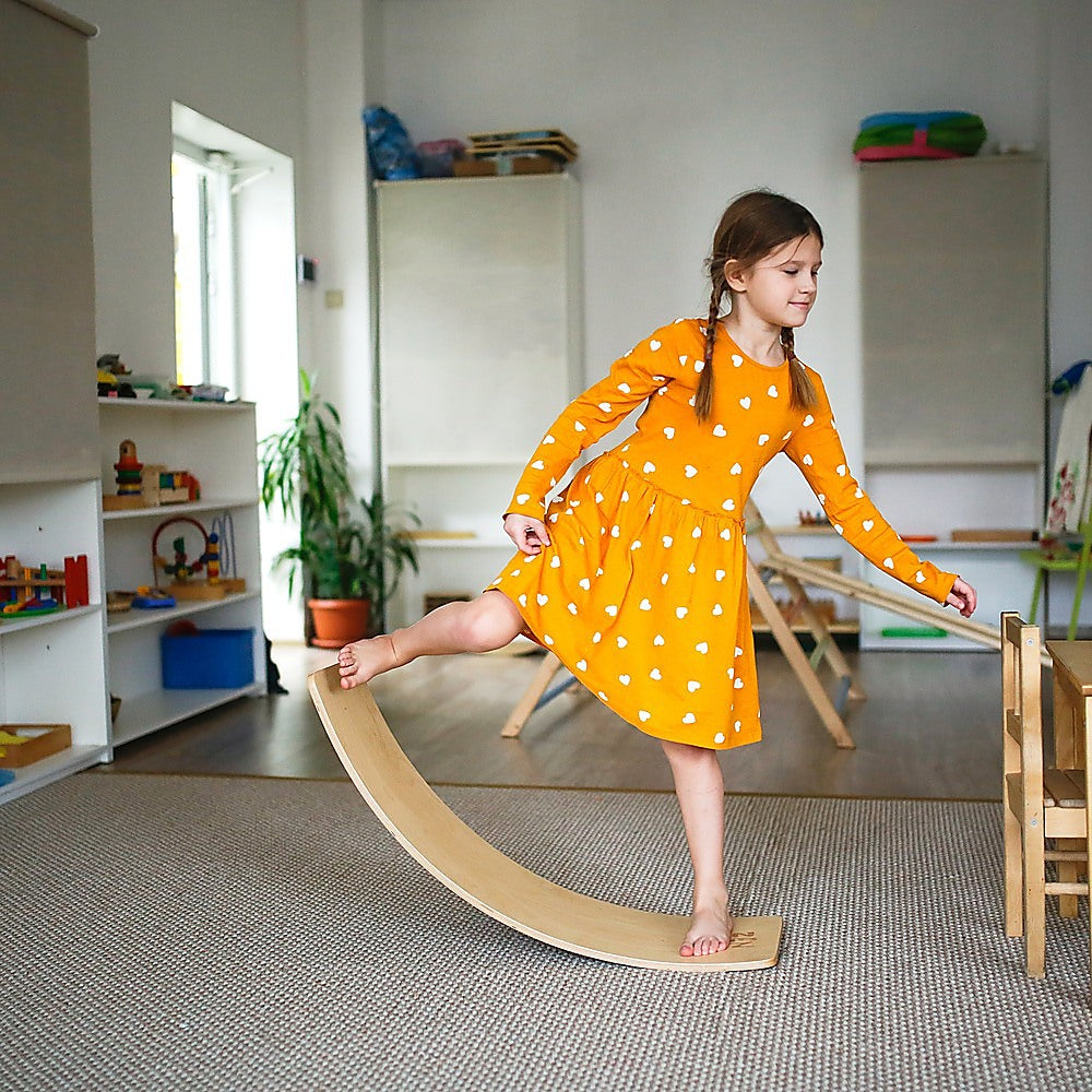 Wooden Wobble Balance Board for Kids Toddlers Adults