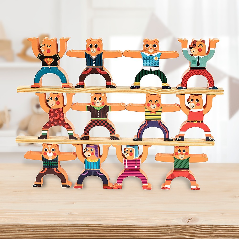 Balancing Stacking Blocks Educational Balance Wooden Acrobatic Toys Game