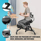 Ergonomic Kneeling Posture Chair with Backrest Adjustable Height and Casters