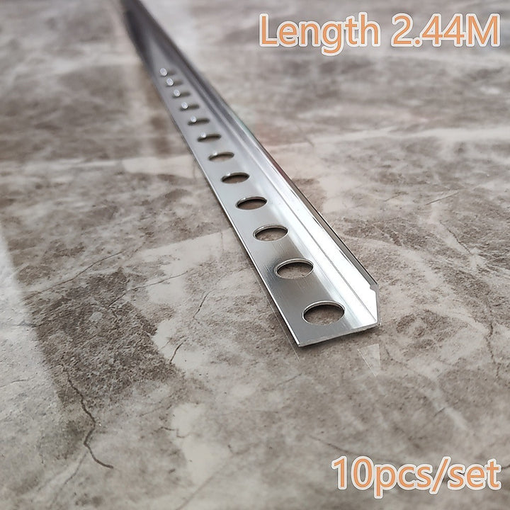 10 x Tile Trim Heavy Duty L Shaped Edge Aluminium 10mm