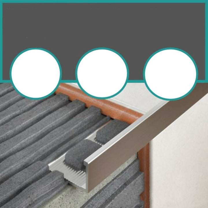 10 x Tile Trim Heavy Duty L Shaped Edge Aluminium 10mm