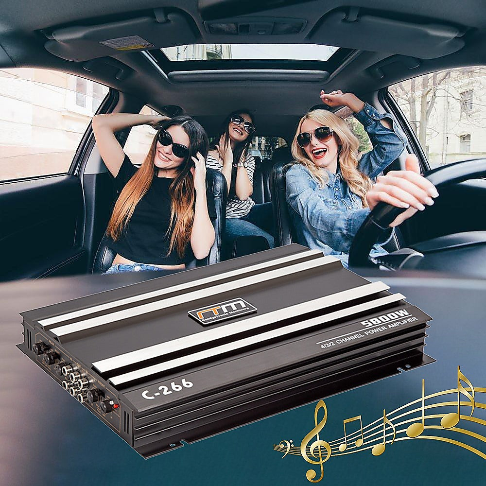 5800W Watt 4 Channel Car Truck Amplifier Stereo Audio Speaker Amp System Device