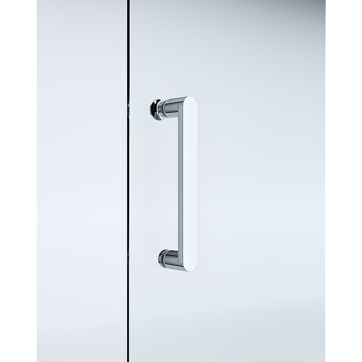 Adjustable 1500x800mm Single Door Corner Sliding Glass Shower Screen in Chrome