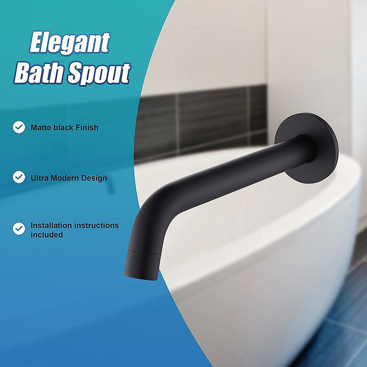 220mm Bath Spout in Matte Black Finish