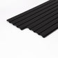 Slatwall Storage Pack of 6 Black PVC Panels - Retail Display Garage Storage