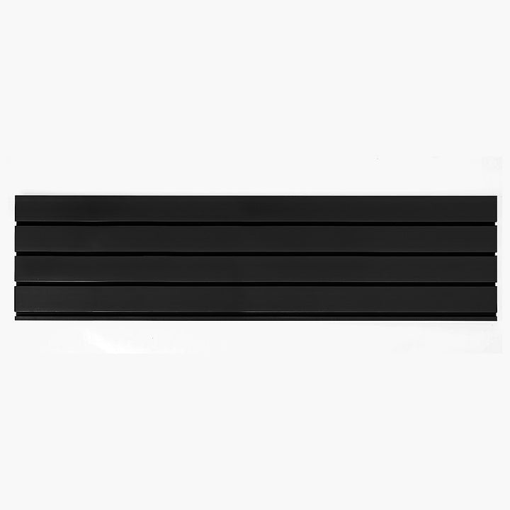 Slatwall Storage Pack of 6 Black PVC Panels - Retail Display Garage Storage