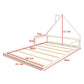 Pine Wood Floor Bed House Frame for Kids and Toddlers