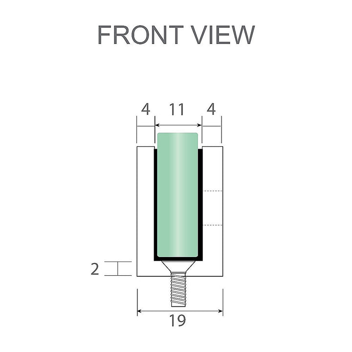 110cm Wall to Wall Frameless Shower Screen with Chrome Brackets and SS Hinges, Square Knob Handle