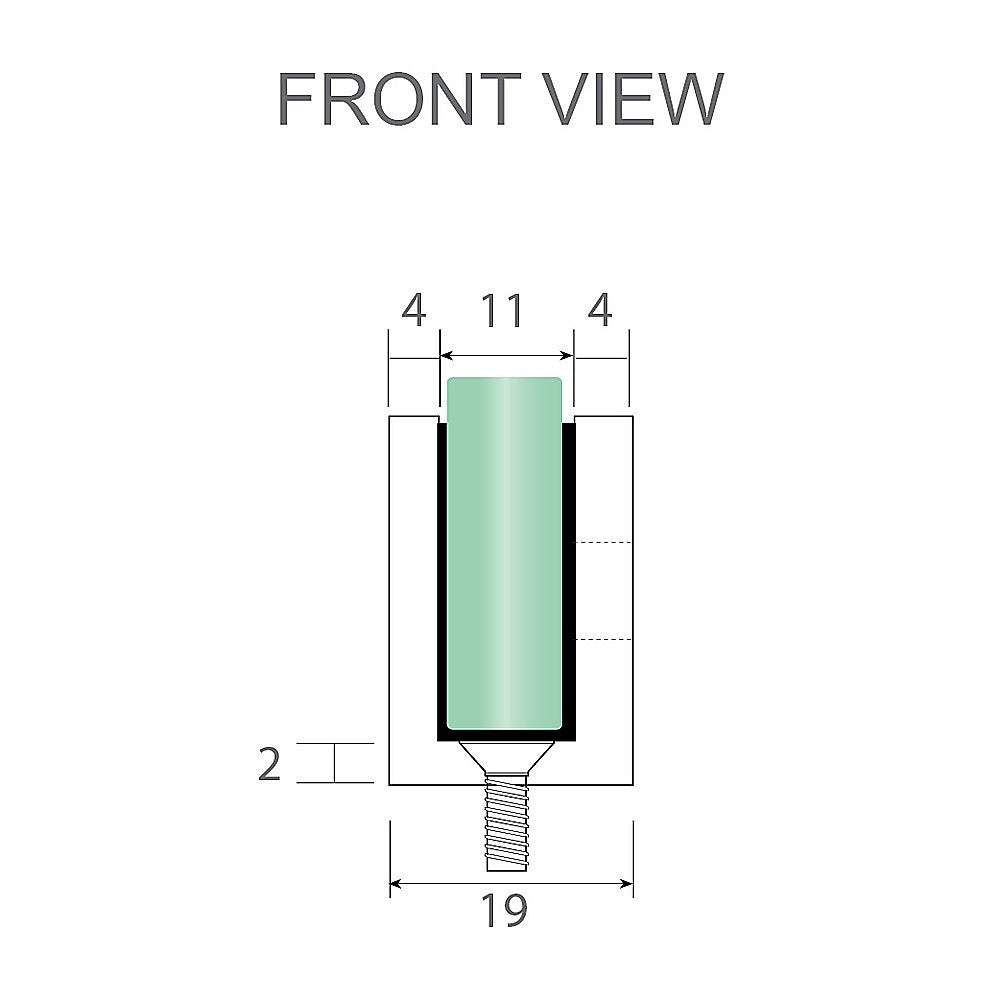 120cm Wall to Wall Frameless Shower Screen with White Brackets and SS Hinges, Square Knob Handle