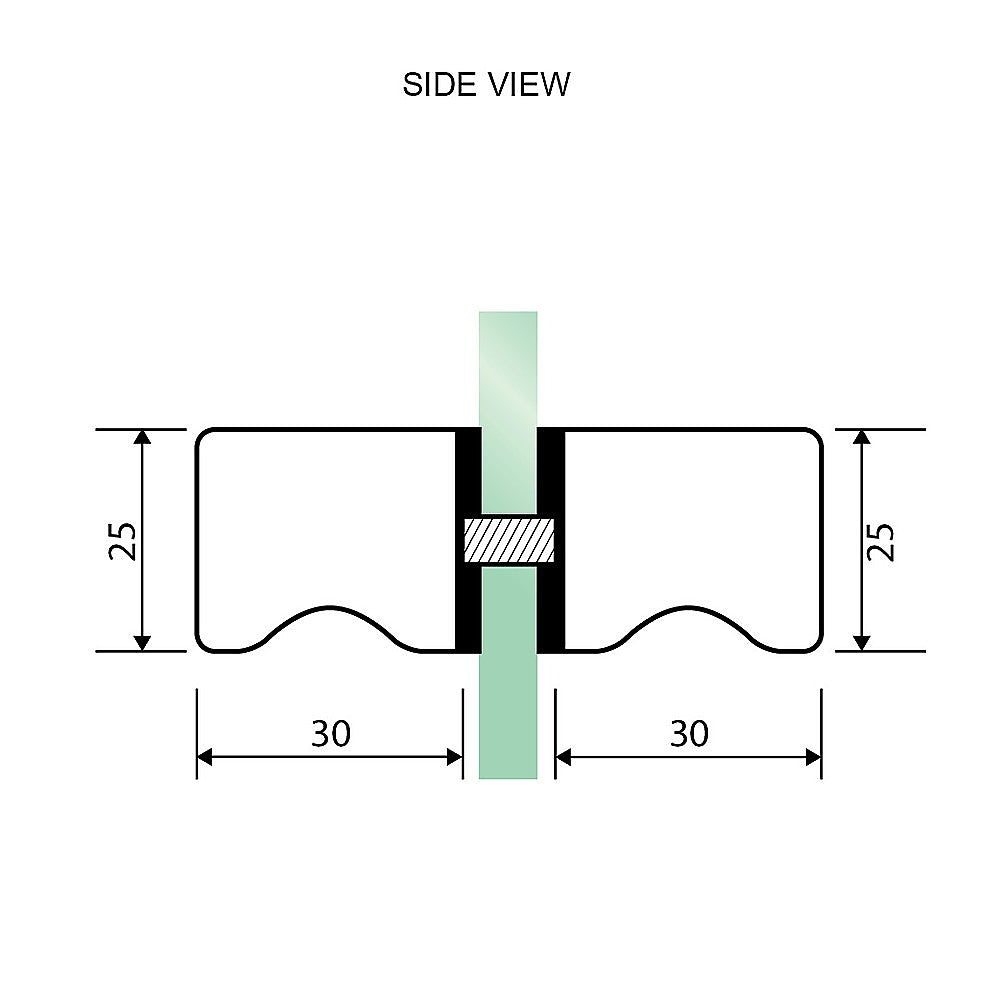 120cm Wall to Wall Frameless Shower Screen with White Brackets and SS Hinges, Square Knob Handle