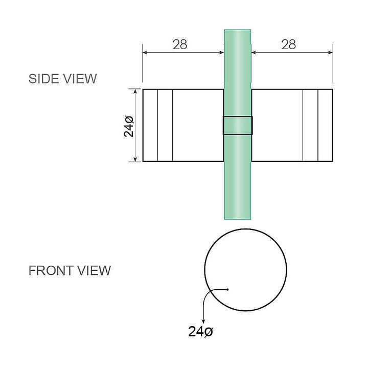 120cm Wall to Wall Frameless Shower Screen with White Brackets and SS Hinges, Round Knob Handle