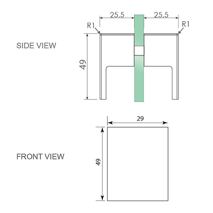 120cm Wall to Wall Frameless Shower Screen with White Brackets and SS Hinges, Square Double Pull Handle