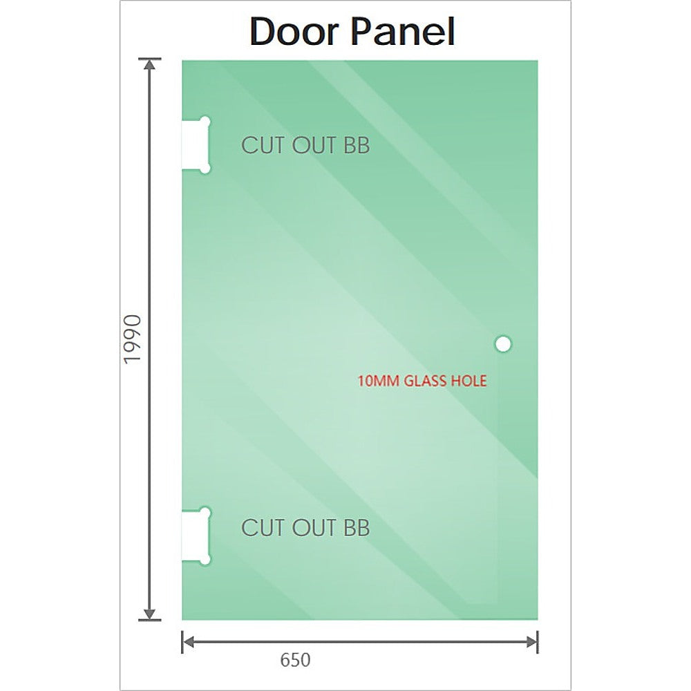 120cm Wall to Wall Frameless Shower Screen with Chrome Brackets and Brass Hinges, Round Knob Handle