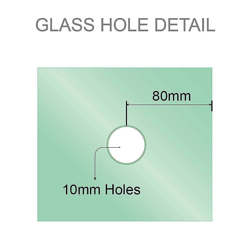 120cm Wall to Wall Frameless Shower Screen with White Channel and SS Hinges , Square Knob Handle