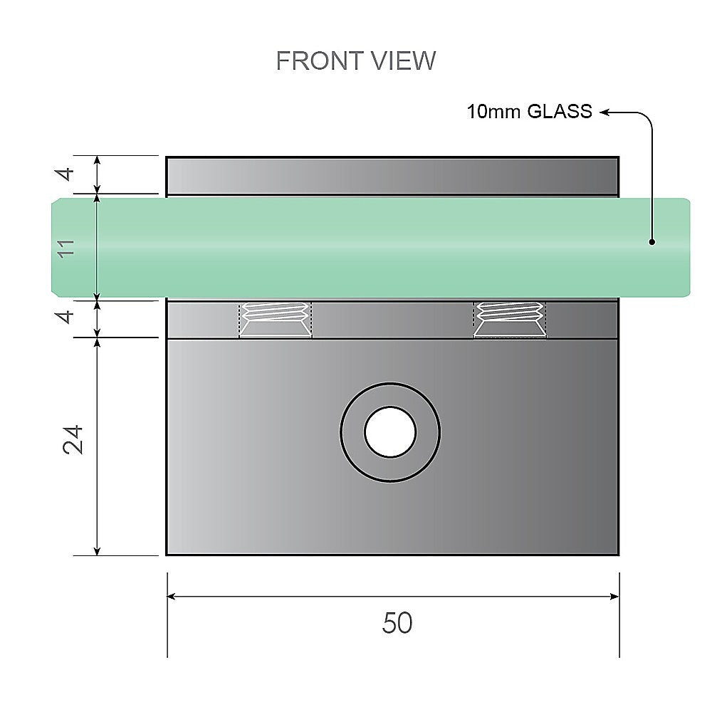 120x110cm Corner Frameless Shower Screen with Chrome Brackets and SS Hinges, Square Knob Handle