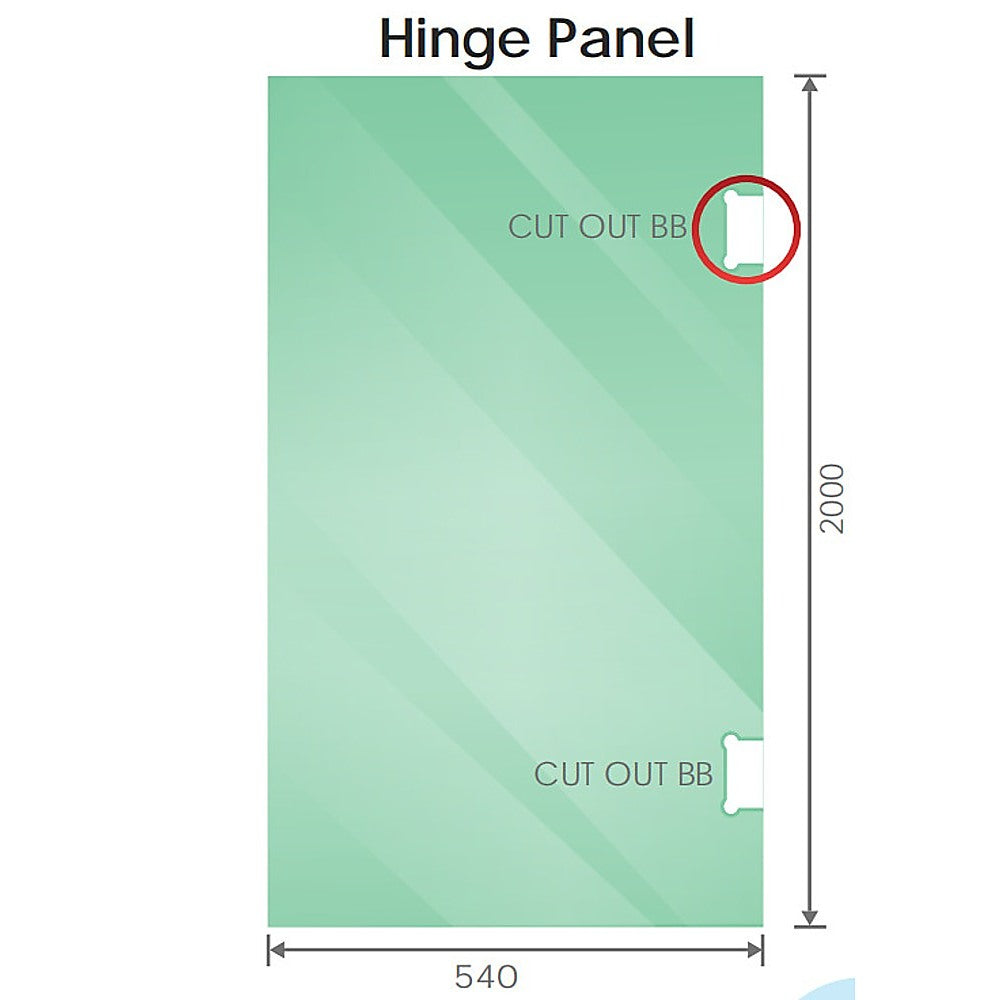 120x120cm Corner Frameless Shower Screen with Chrome Brackets and Brass Hinges, Round Knob Handle