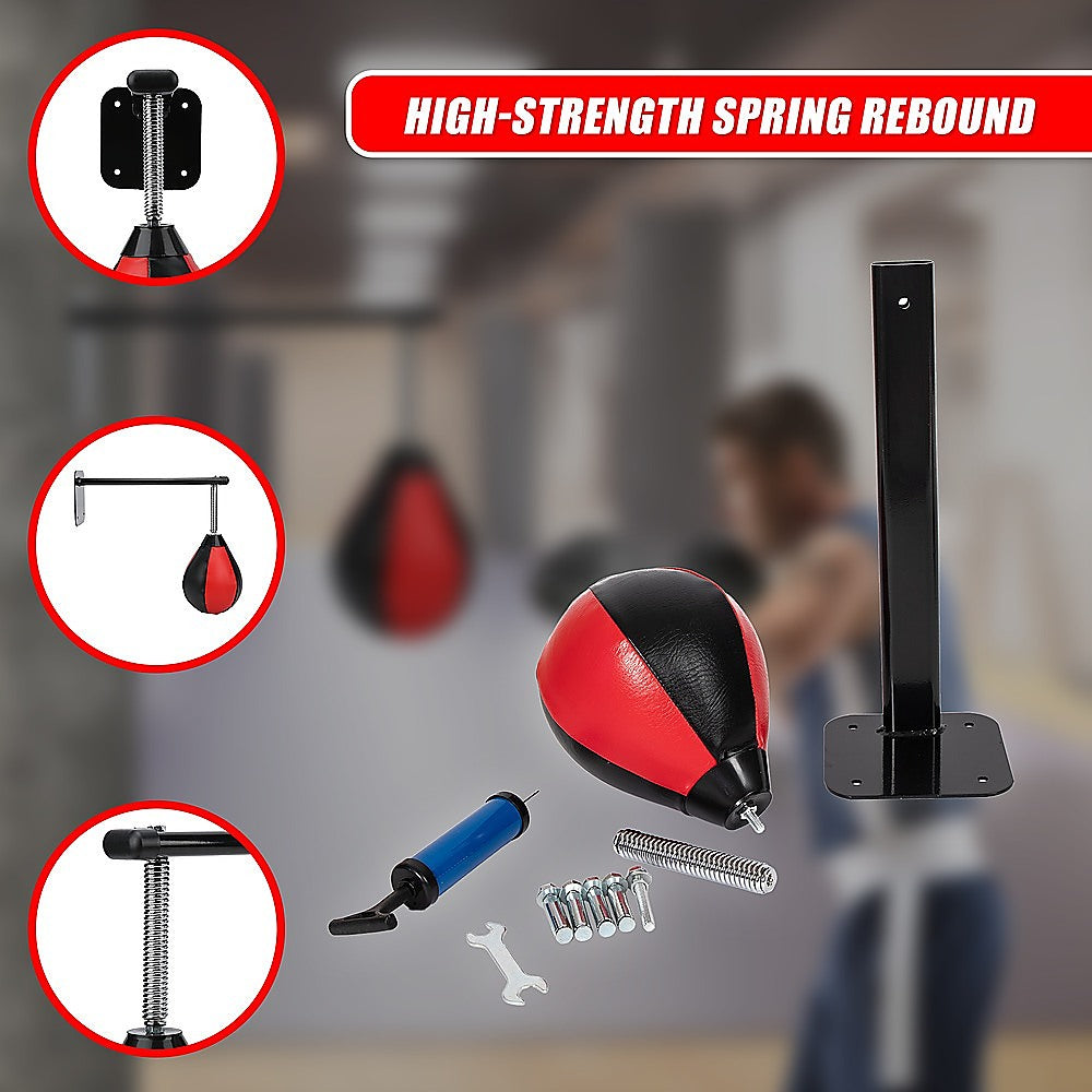 Wall Hanging Boxing Punching Bag Speed Training Stress Relief Kit with Wall Mount Bracket