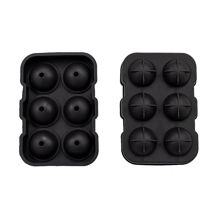 2x Ice Cube Tray Ball Mould Cube Silicone For Whisky Cocktails