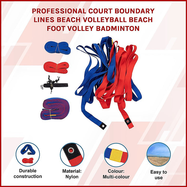 Professional Court Boundary Lines Beach Volleyball Beach Foot Volley Badminton