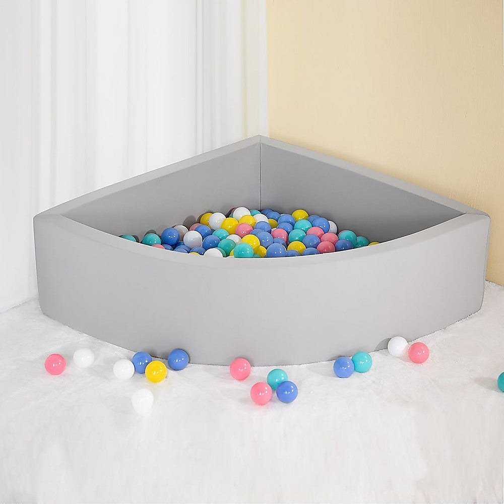 Corner Ball Pit Playpen Enclosure Grey