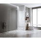 70x200cm Single Shower Glass Screen with Black U-brackets & Square Pole