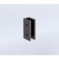 70x200cm Single Shower Glass Screen with Black U-brackets & Square Pole