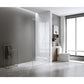 90x200cm Single Shower Glass Screen with Chrome U-brackets & Square Pole