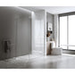 80x210cm Single Shower Glass Screen with Chrome Wall Channel & Round Pole