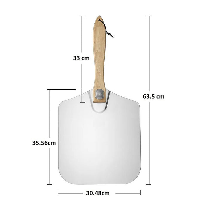 Pizza Peel Paddle w/ Foldable Handle for Baking Oven & Grill Aluminium