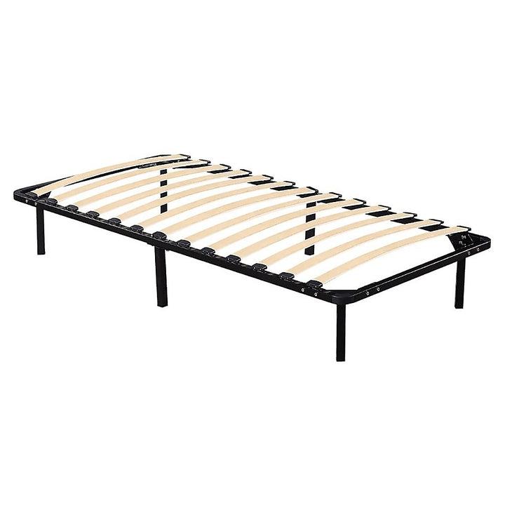 Single Metal Bed Frame Full Steel Heavy Duty