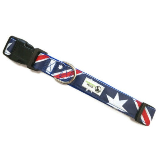 Australia Flag Aussie Dog Collar - Moondidley Pets Small