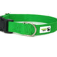 100% Pure Bamboo Fibre Dog Collar Plastic Buckle - Moondidley Pets Large Green